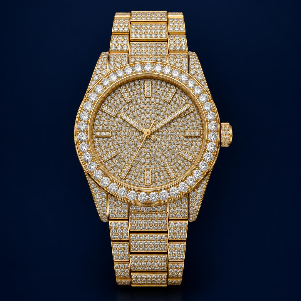 Iced Round Watch